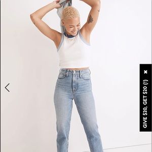 28T Madewell curvy perfect vintage straight jean